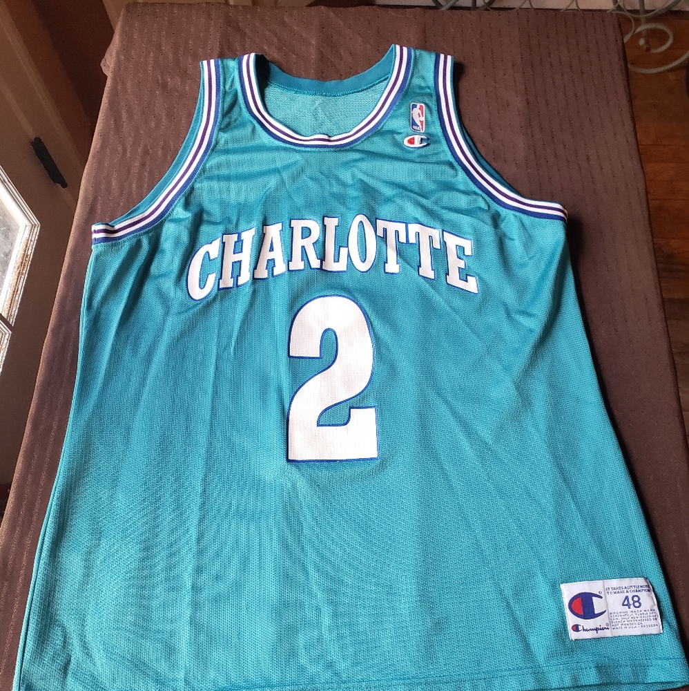 CHAMPION Larry Johnson Charlotte Jersey 48